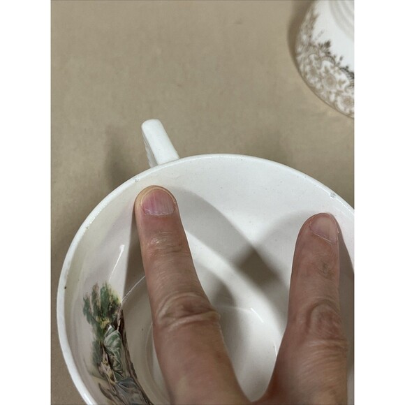 VTG American Limoges Triumph D'or Serenade 3 Cups & 4 Saucers 22K Gold READ - Picture 12 of 16